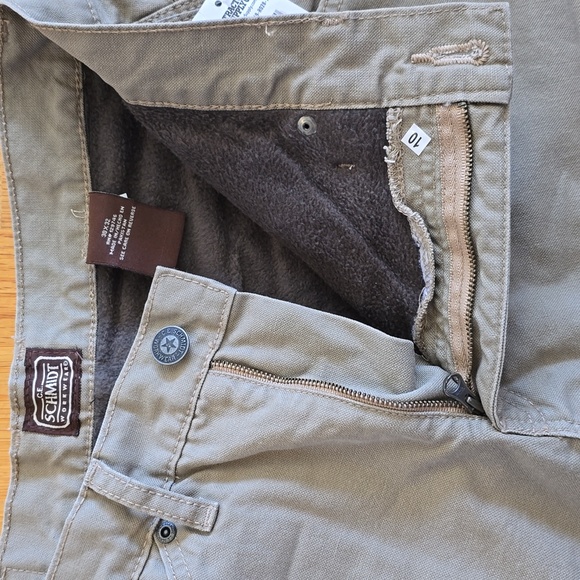 Men's Schmidt Fleece Lined Workwear Tan Khaki Relaxed Fit Pants 30x32 - Picture 7 of 11